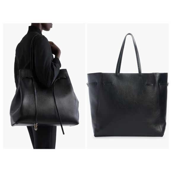 Givenchy Women's Black Large Voyou Leather East/West Tote $2500+ - Picture 2 of 11